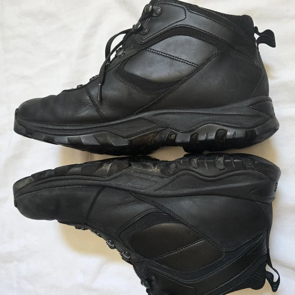 Timberland Mt Maddsen Mid Waterproof Black Leather Hiking Boots Mens 11.5 A2960‎